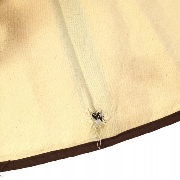 HERMES Logos Garment Cover Ivory Brown Vintage Authentic T04794 - Picture 4 of 9